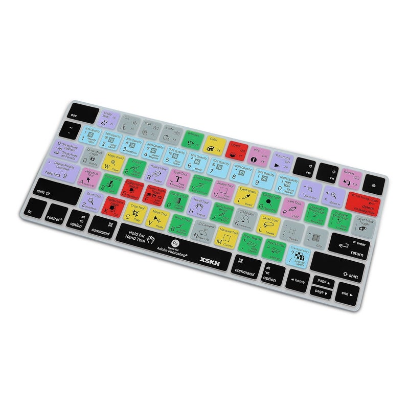 XSKN Magic Keyboard Photoshop CC Shortcut Keyboard Cover, XSKN Durable PS Hotkeys Silicone Keyboard Skin for Apple Magic Keyboard MLA22LL/A (US Version) - Image 4